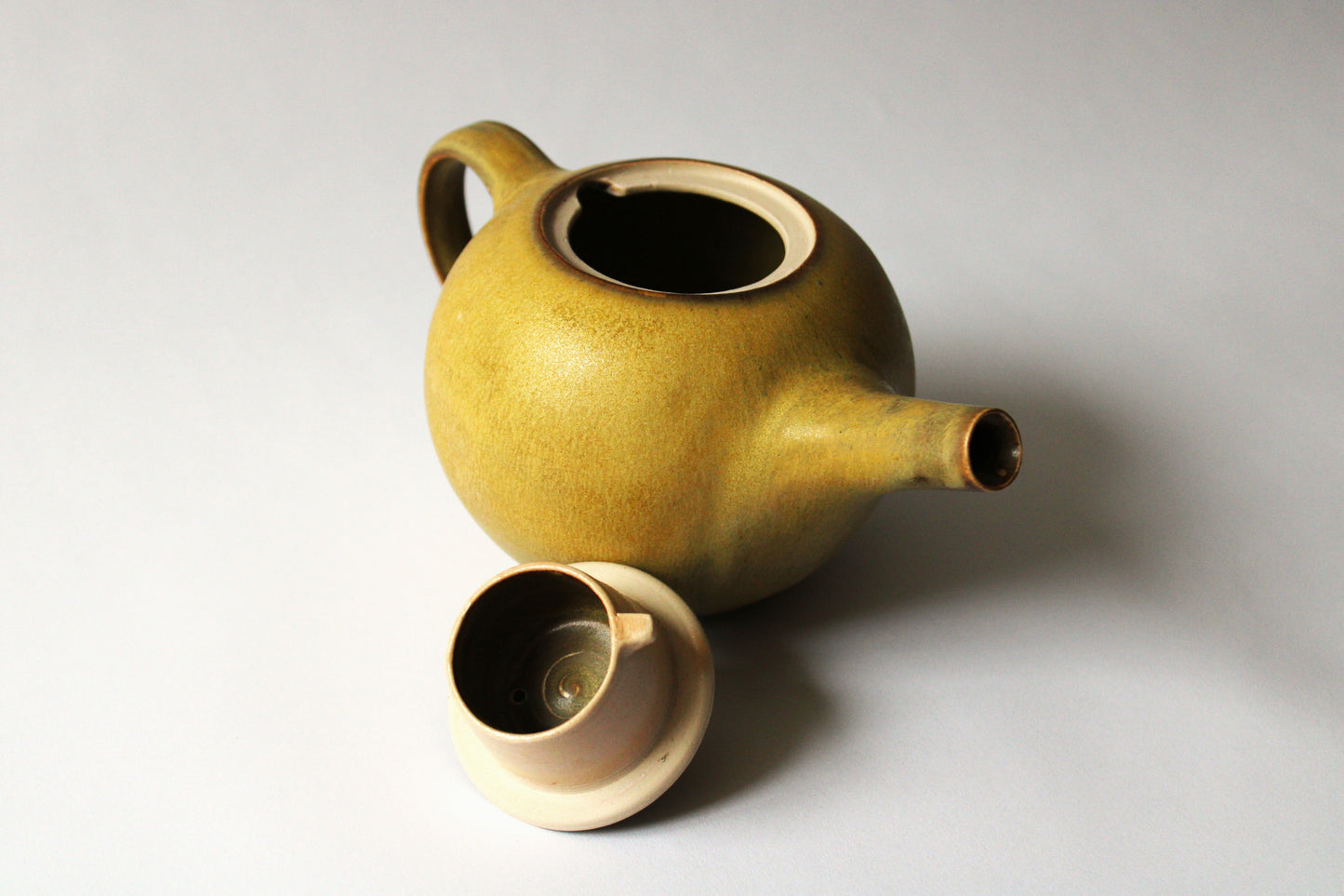 Two cup Teapot in Thrown Gold