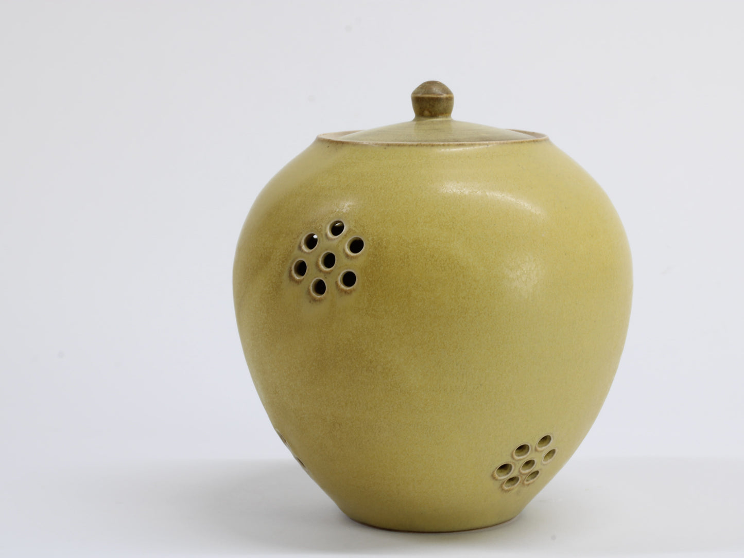 Garlic Jar in Thrown Gold