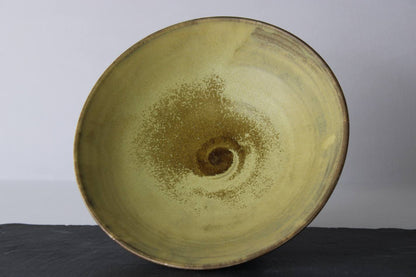 Thrown Gold Wide Bowl